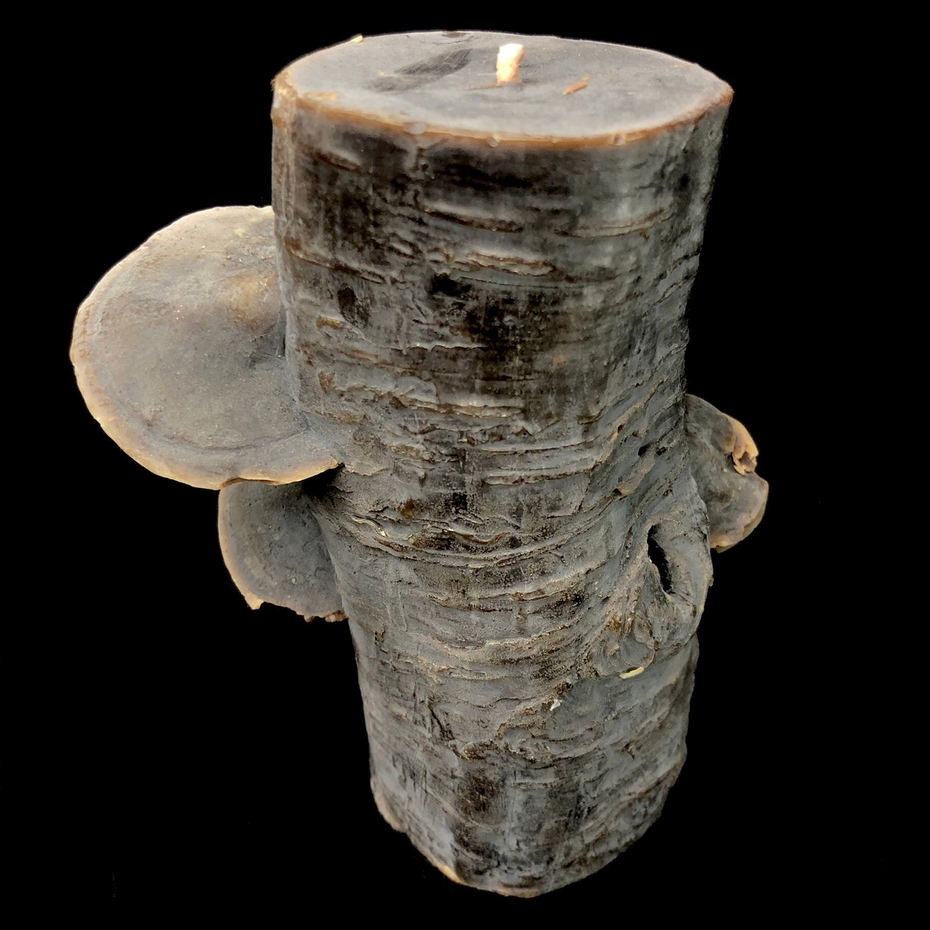 Dark Brown Beeswax Stump Candle