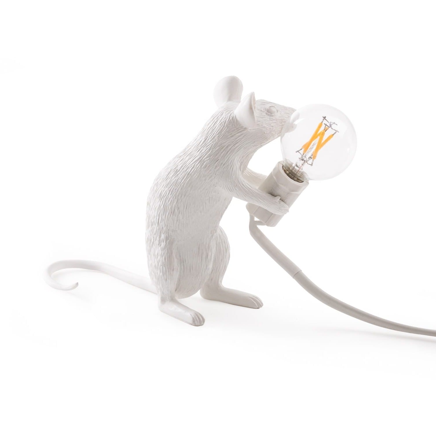 Side view of Crouching Mouse Lamp
