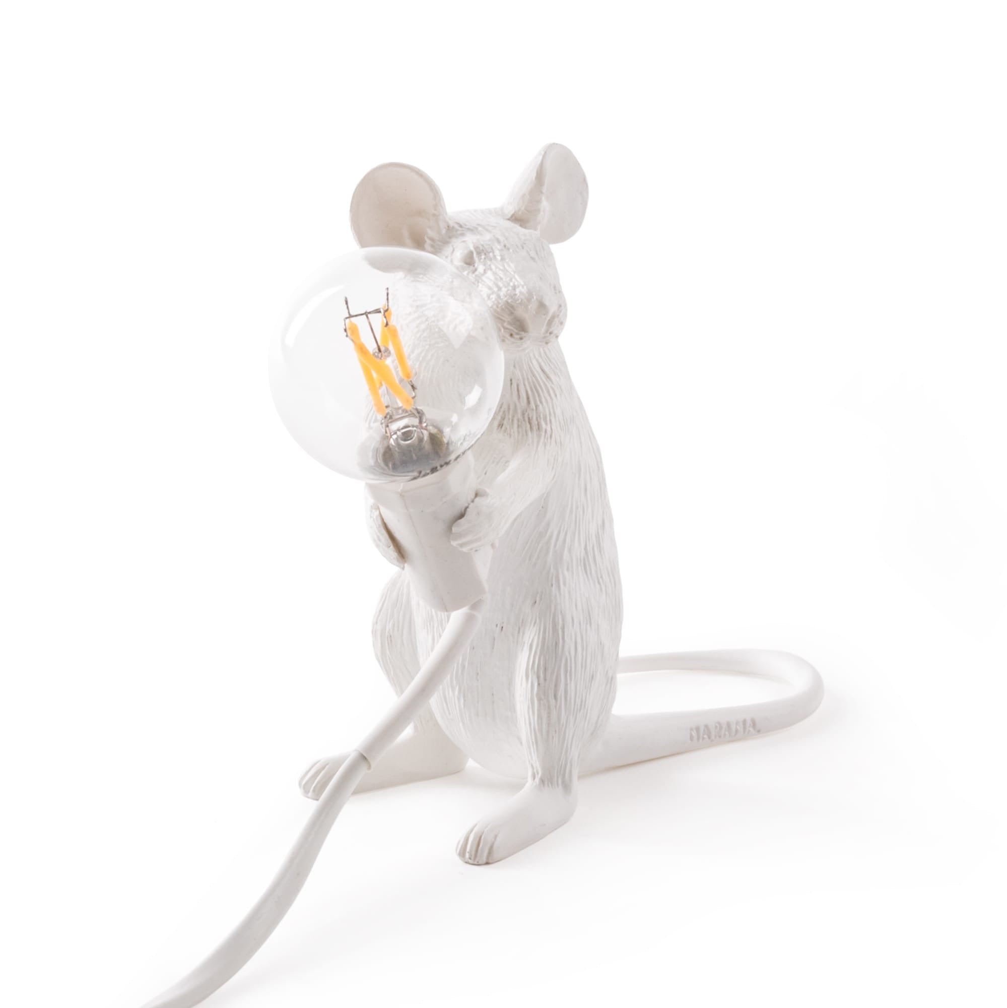Front view of Crouching Mouse Lamp