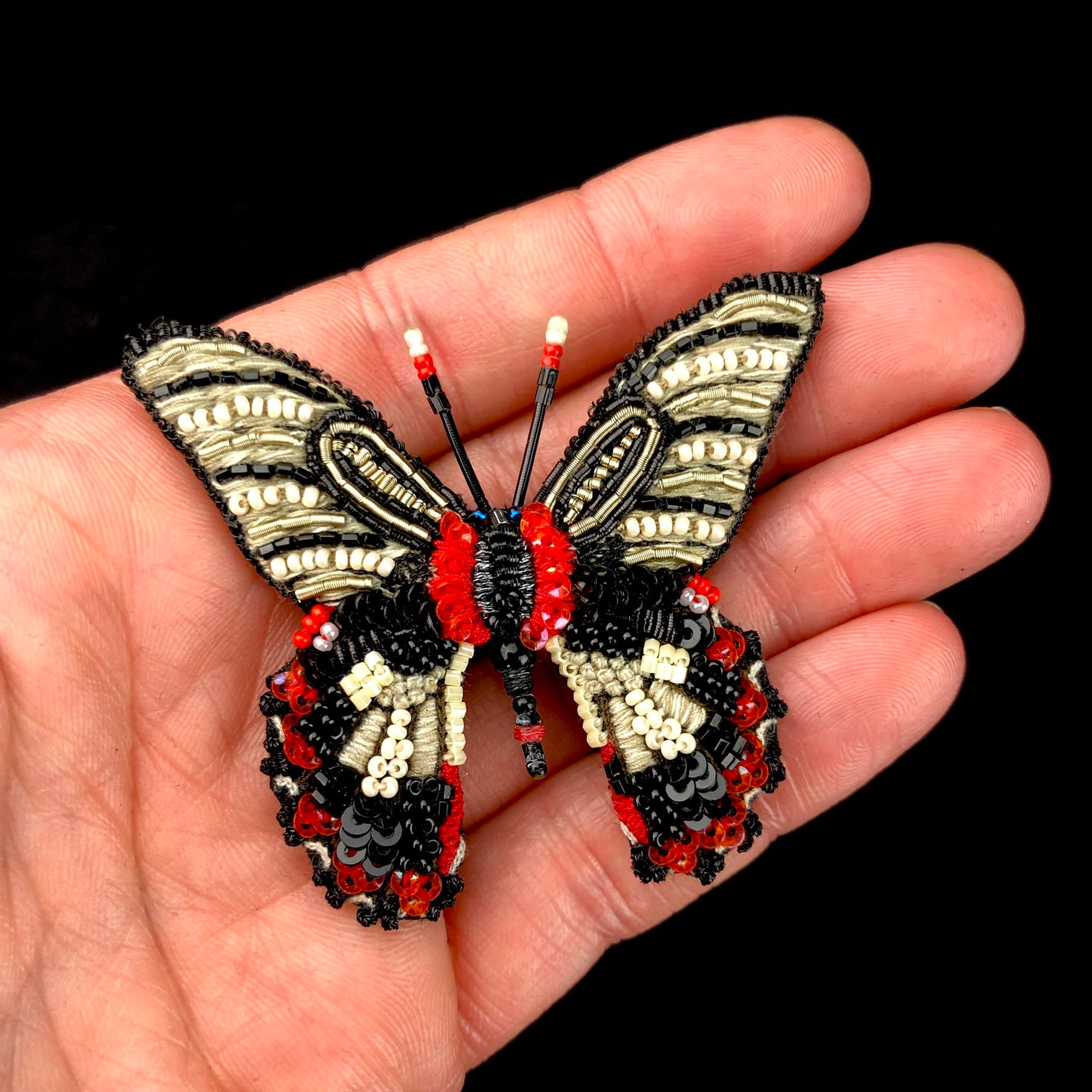 Black Ballerina Butterfly Pin Brooch