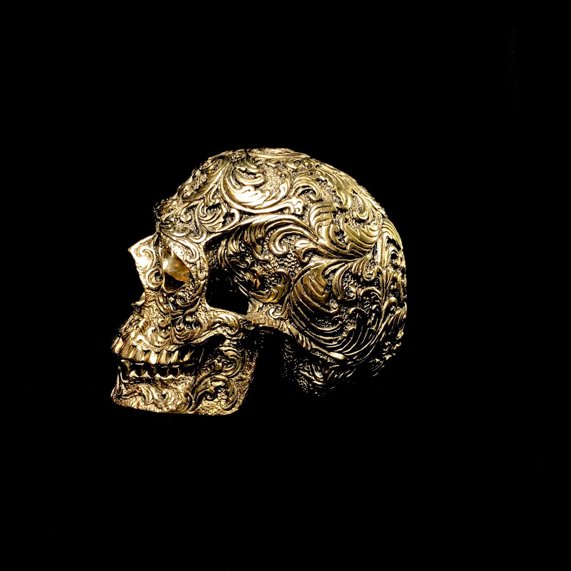 Small Bronze Skull Casting