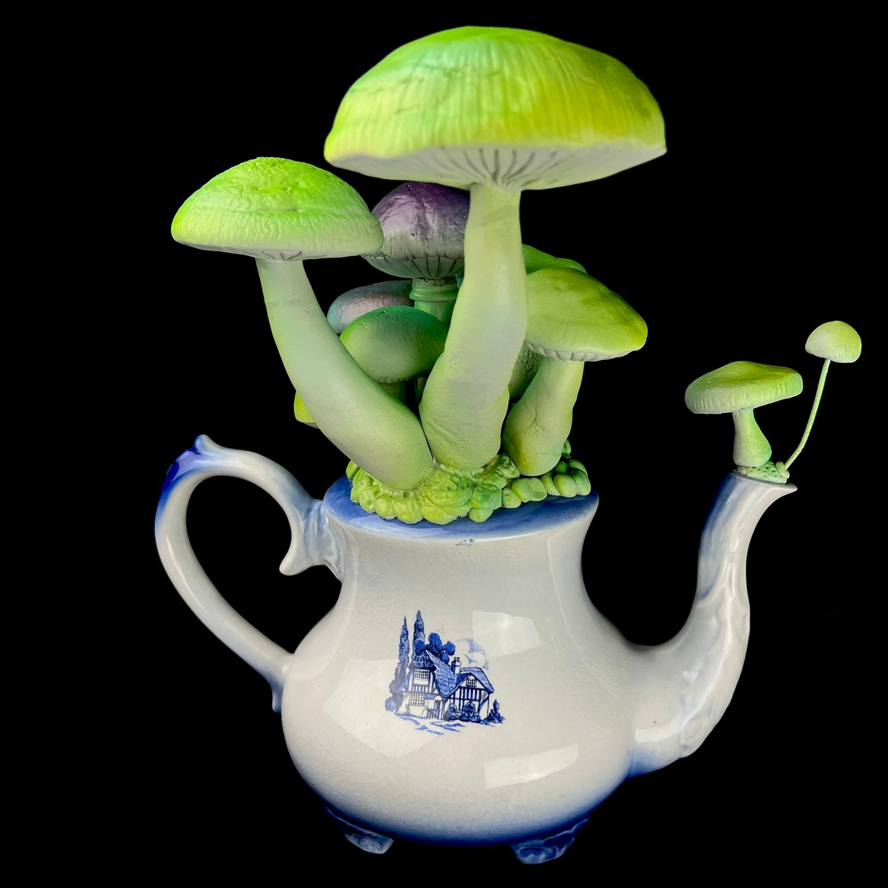 Back view of Arthur Wood China Mushroom Teapot