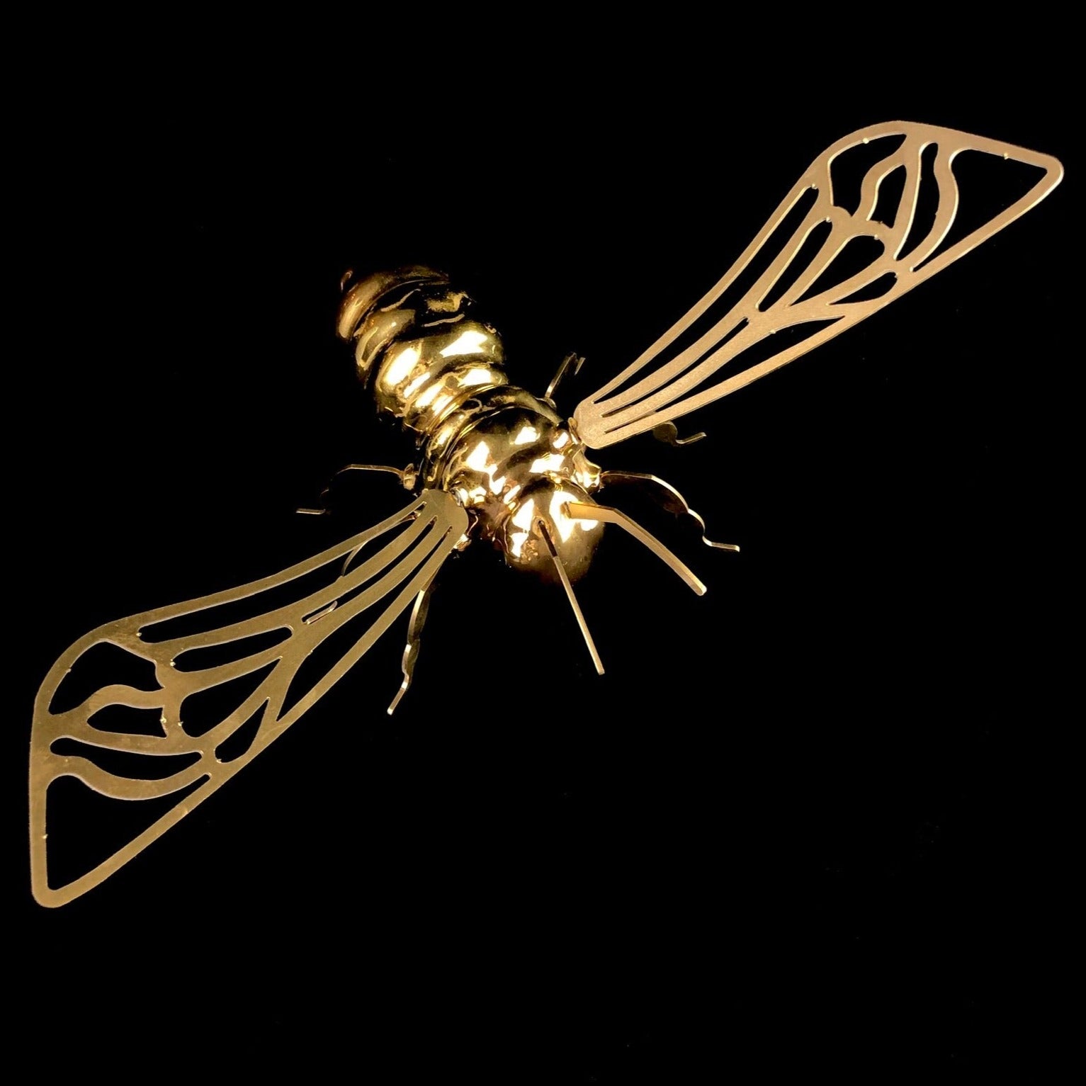 Top view of Gold Wall Hanging Bee