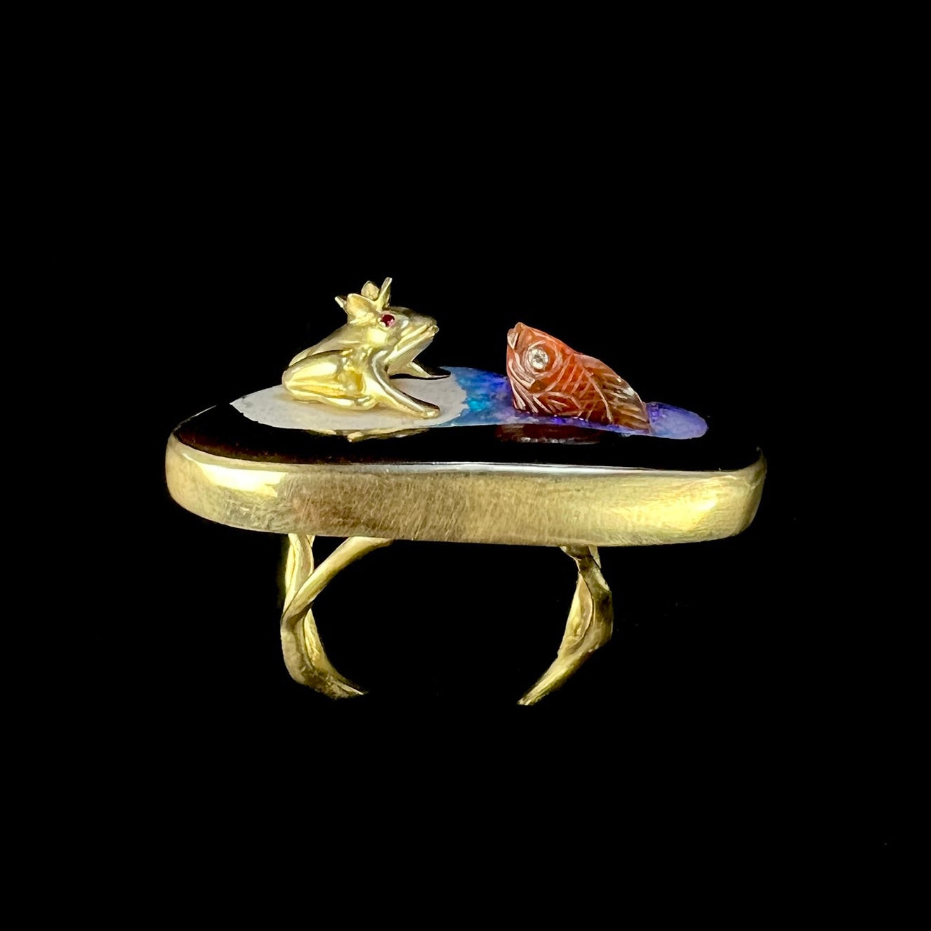 Side view of Enchanted Opal Pond Ring