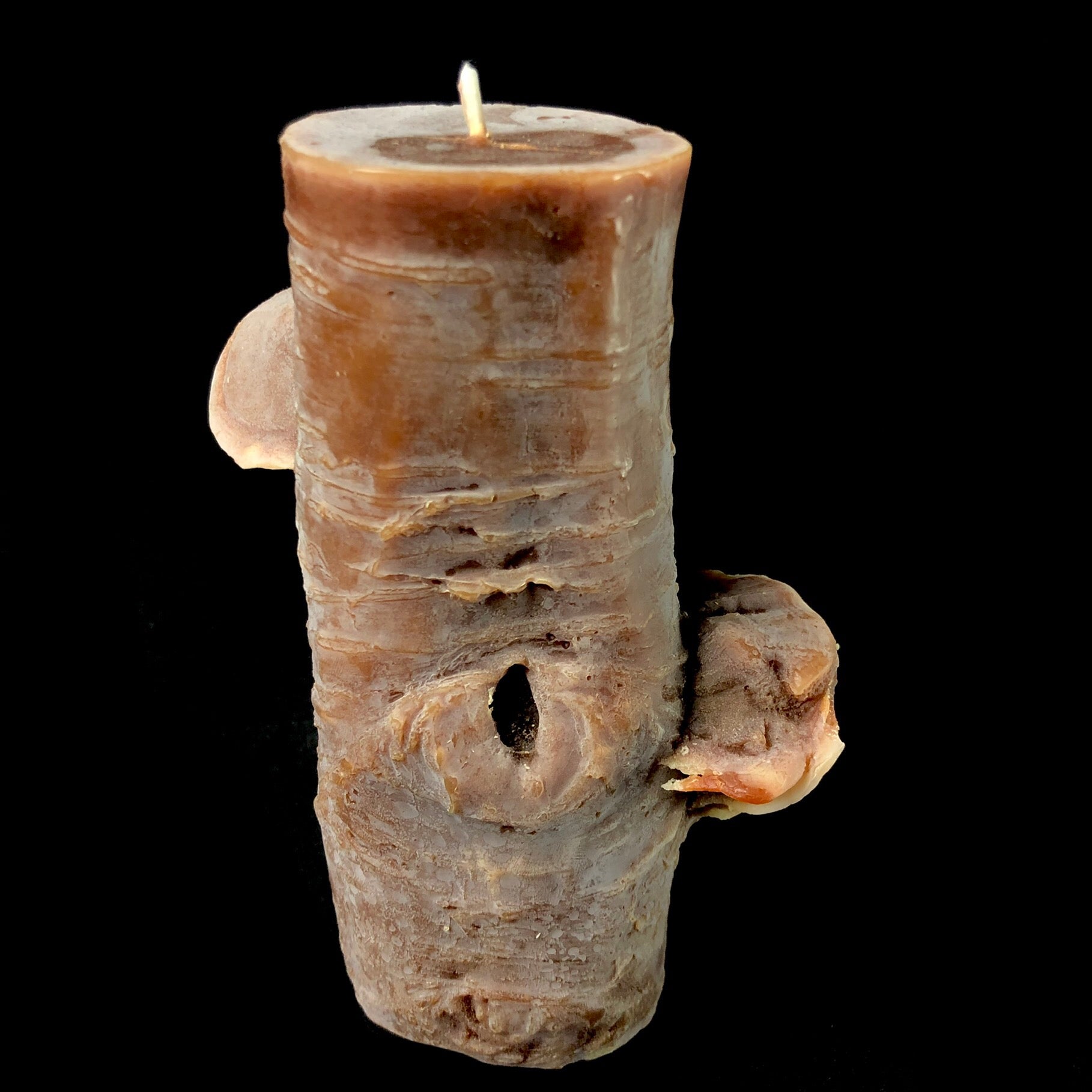 Light Brown Beeswax Stump Candle