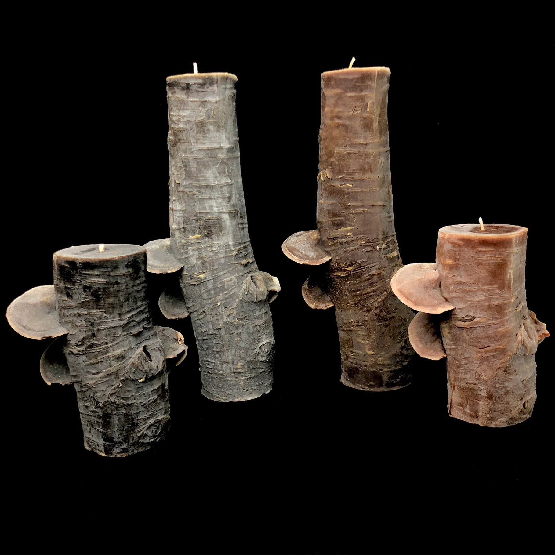 Light Brown Beeswax Stump Candle