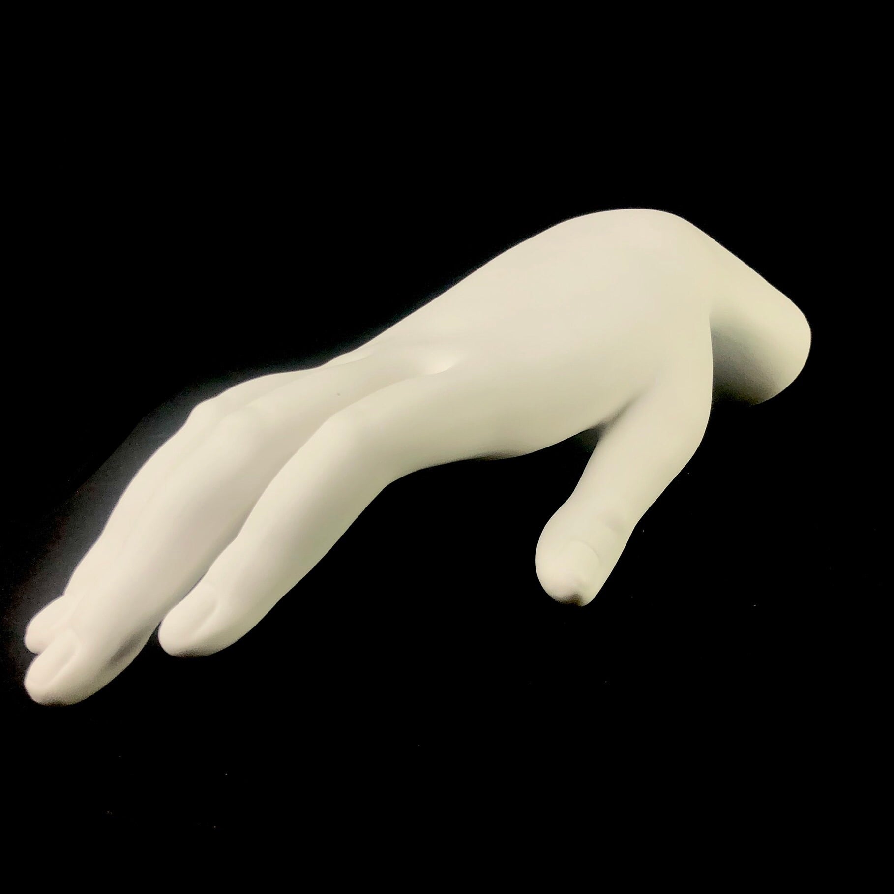 Front view of Oversized Porcelain Hand