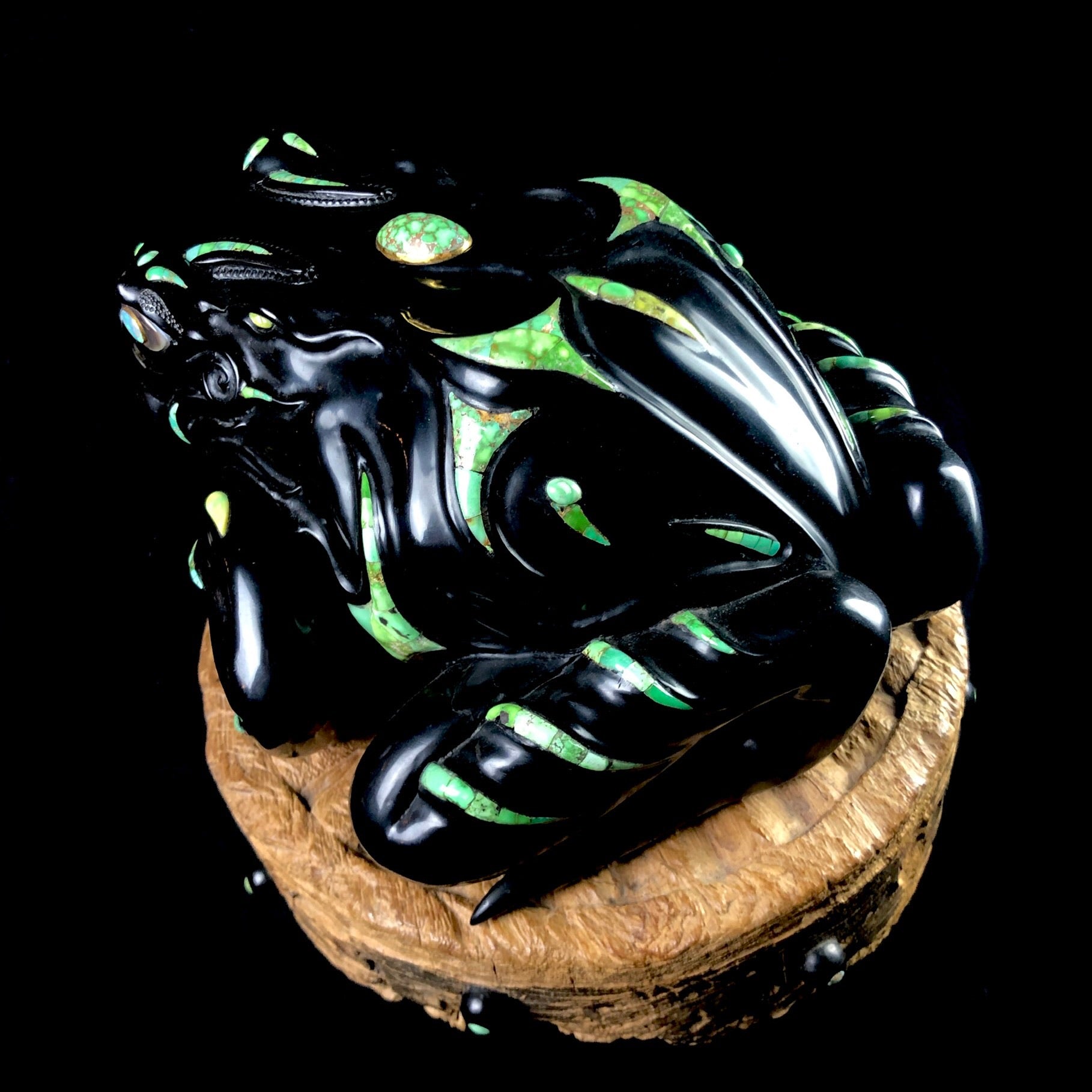 Alternate back view of Jet Frog Sculpture