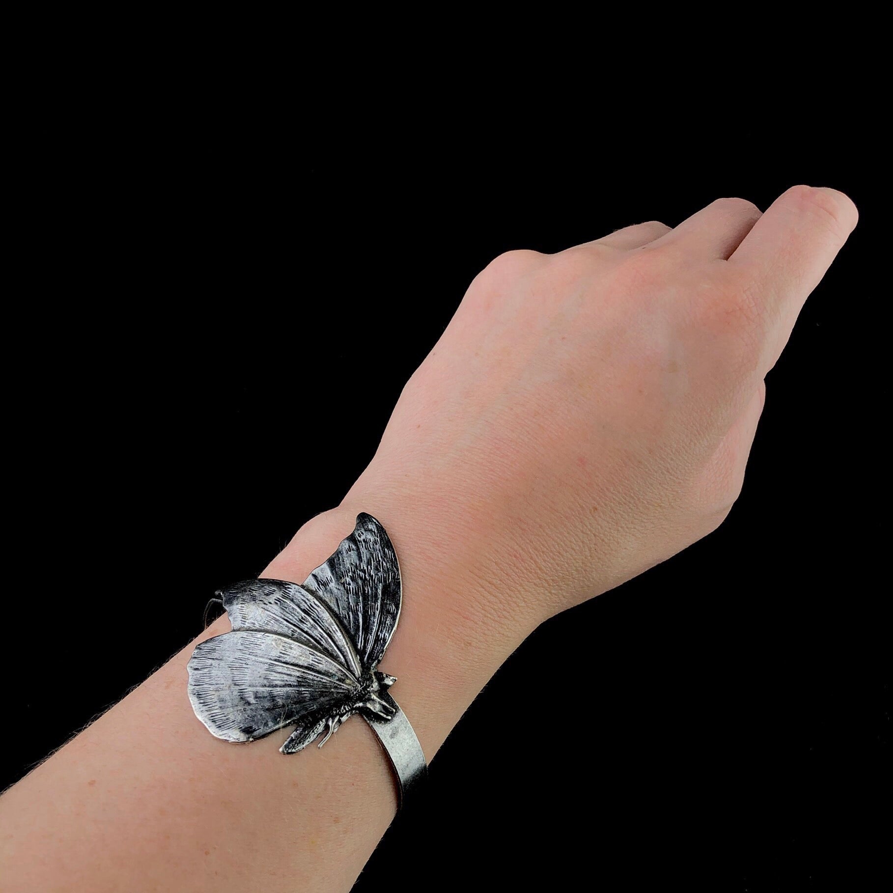 Silver Butterfly Cuff