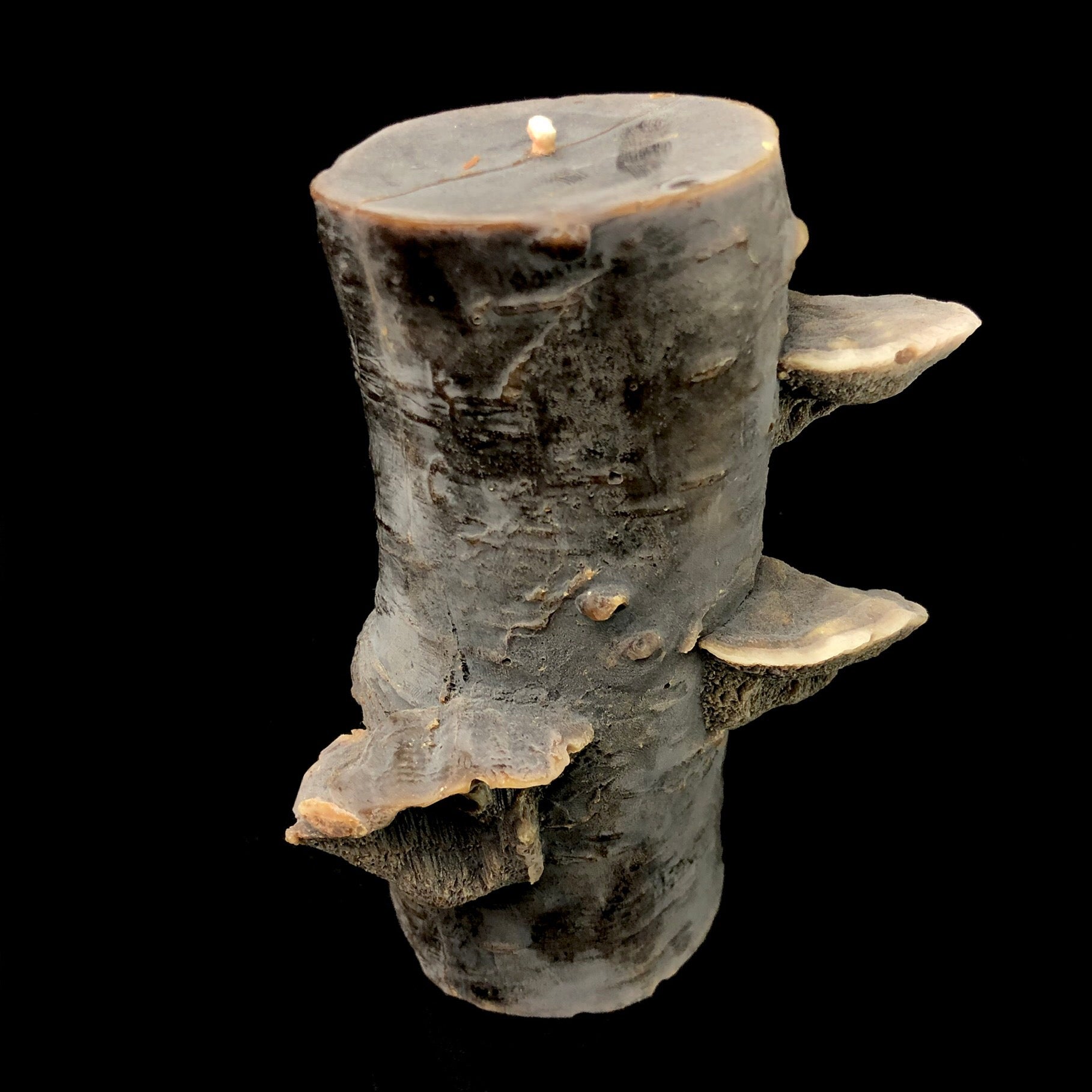 Dark Brown Beeswax Stump Candle
