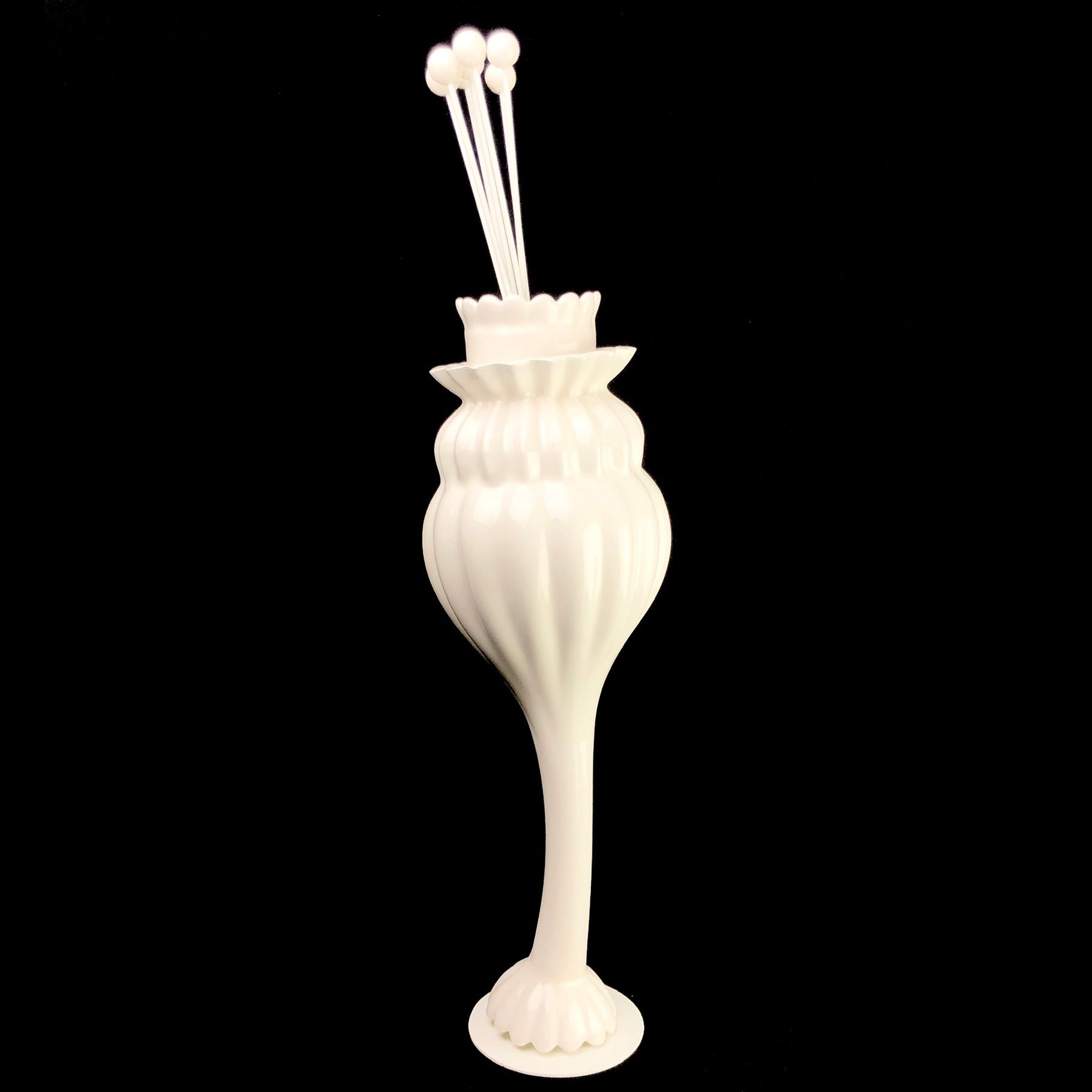 Side view of Ceramic Flower Oil Diffuser