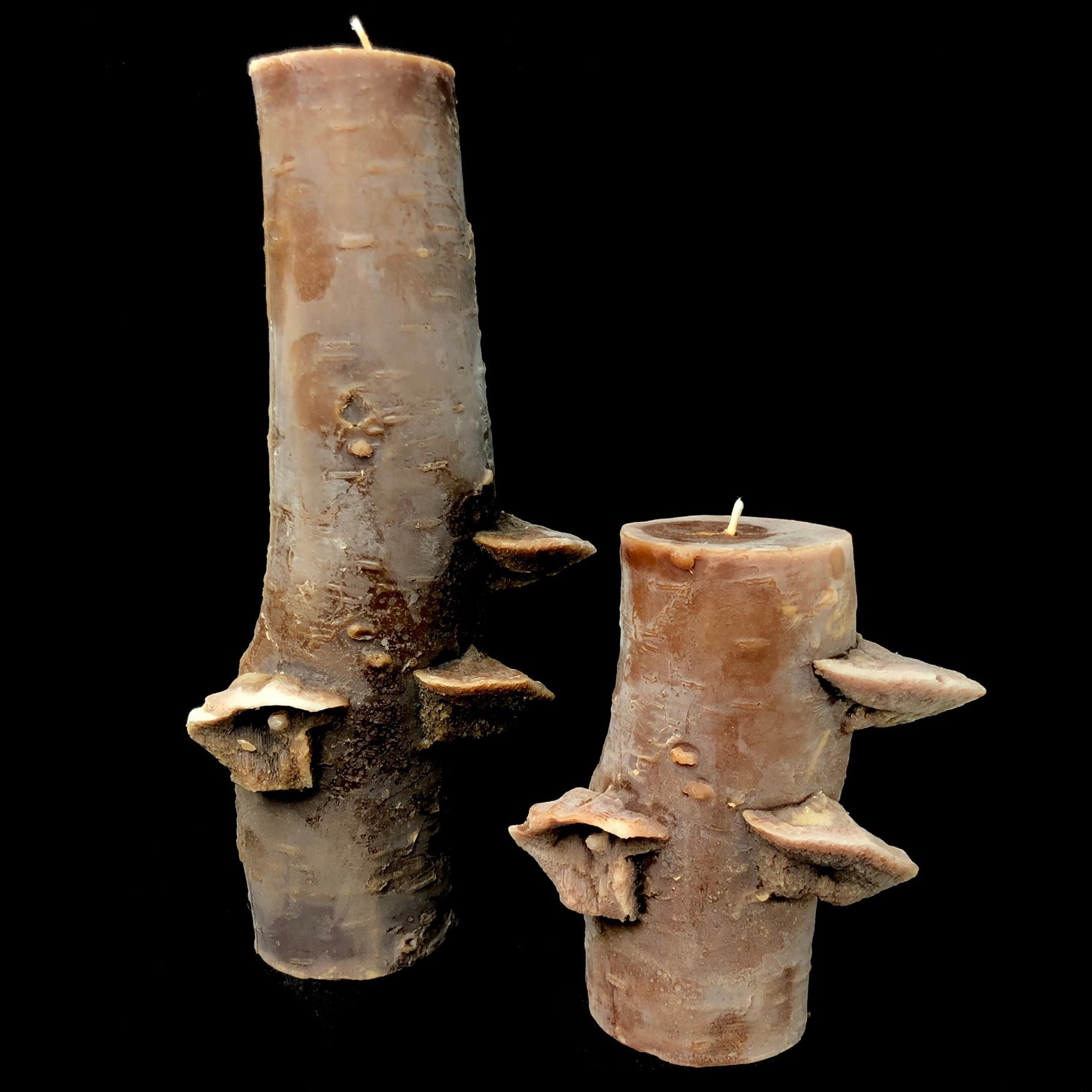 Light Brown Beeswax Stump Candle