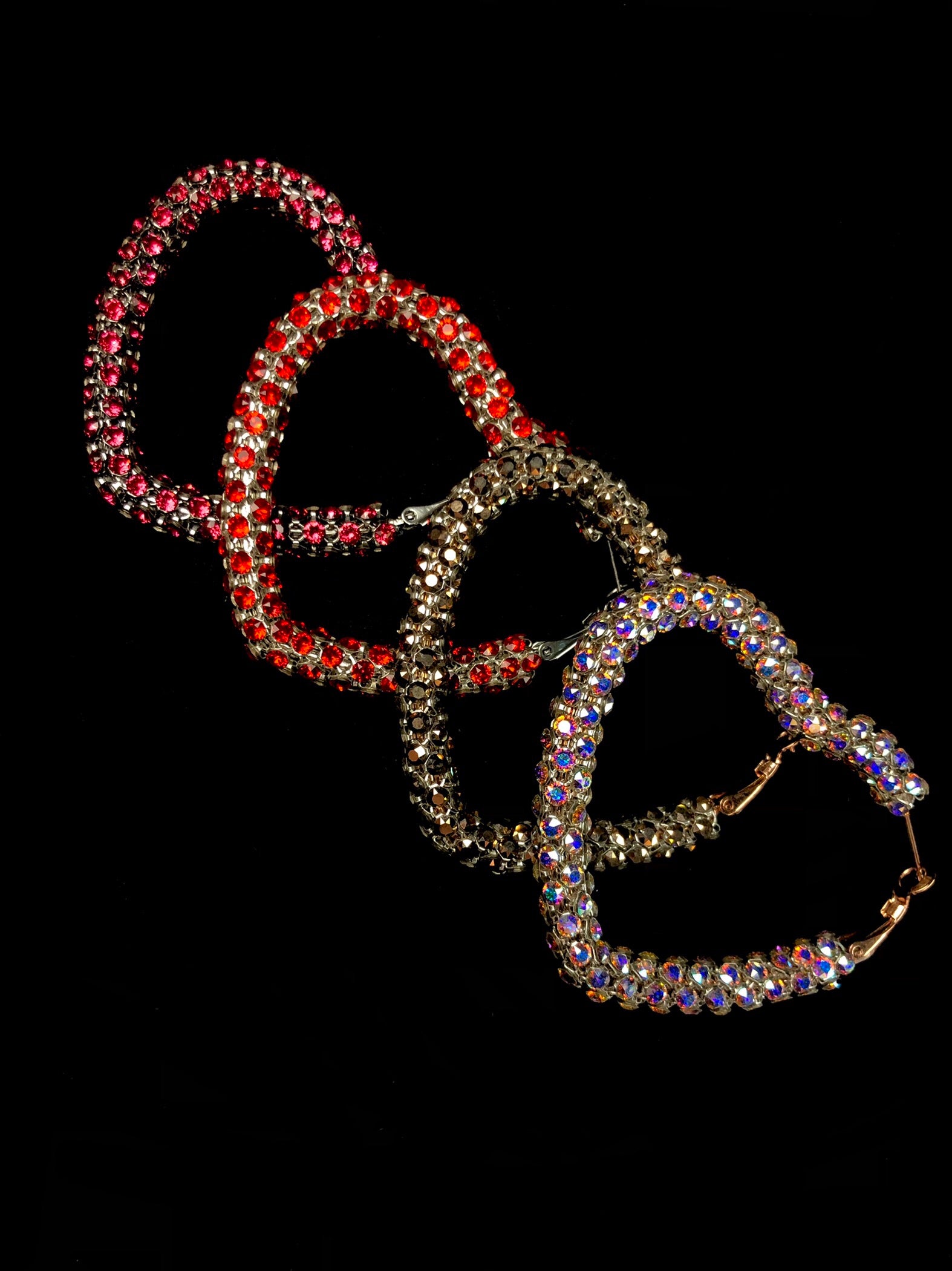 Borealis HEART Swarovski Crystal Earrings