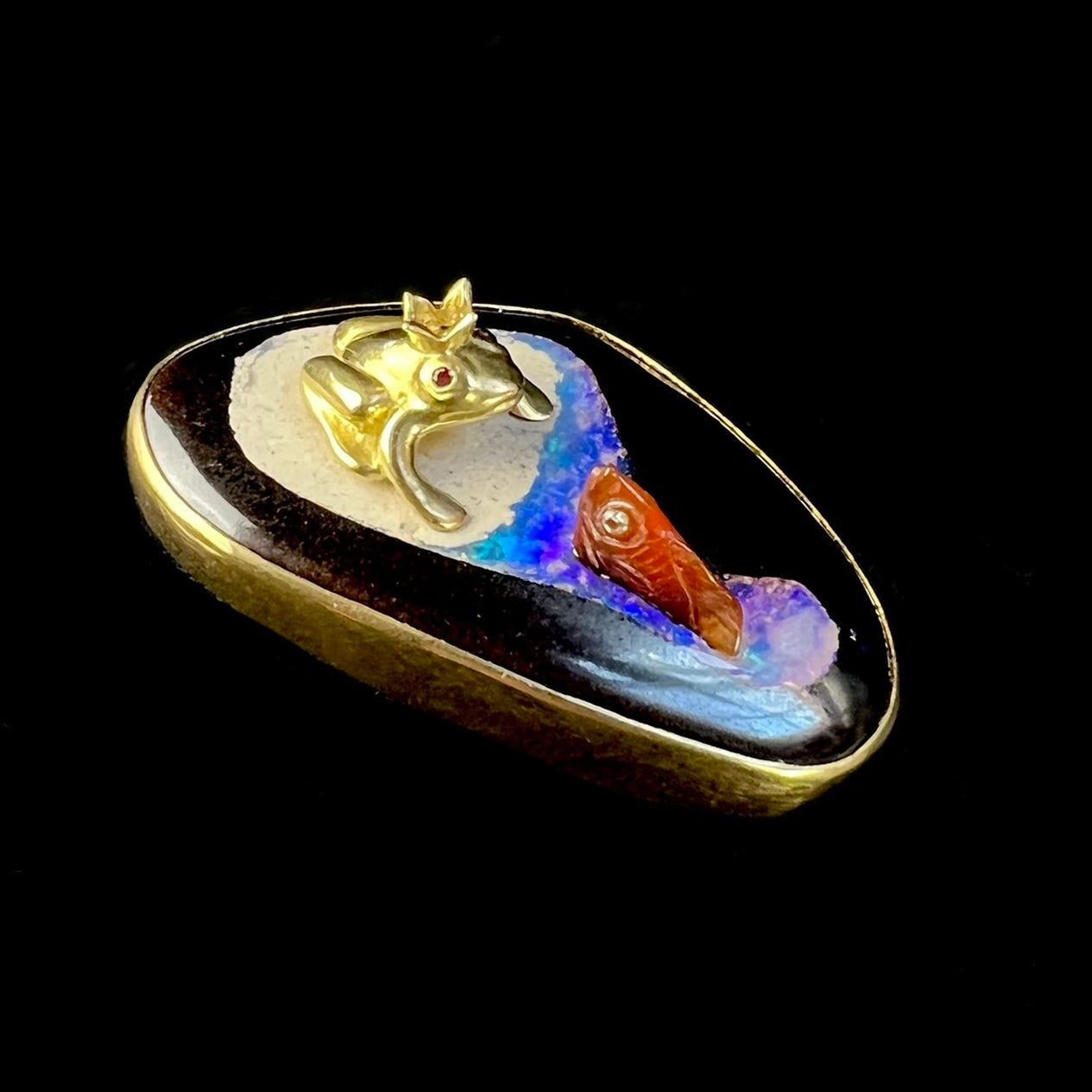 Top view of Enchanted Opal Pond Ring